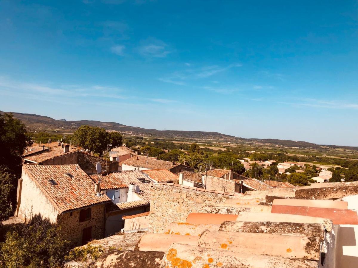 Appartement Au Dernier Etage Avec Terrasse Et Belle Vue Sur Nature Environnante Roujan Buitenkant foto